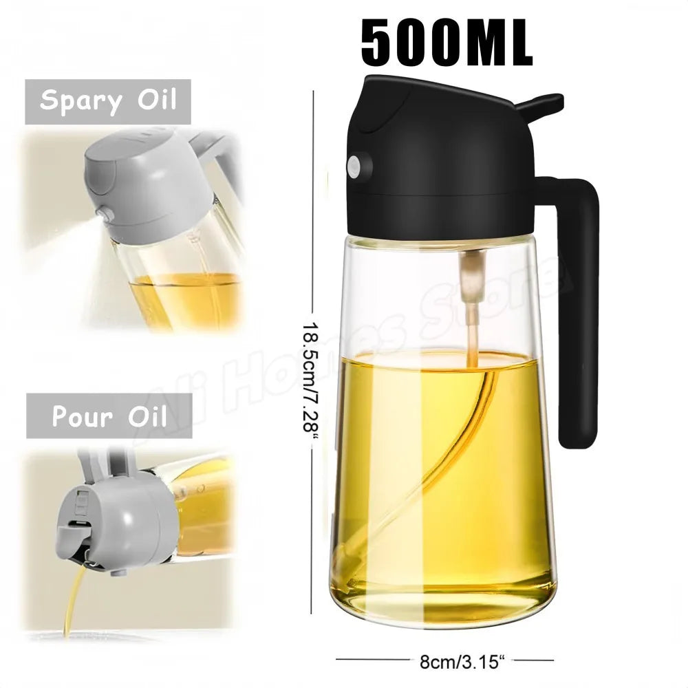 Oil Spray Bottle for Cooking | Reusable Olive Oil Mist Sprayer & Vinegar Dispenser | Food Grade Kitchen Accessory