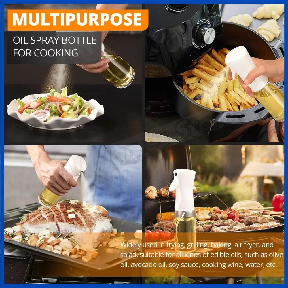 Reusable food grade olive oil mist spray bottle for cooking and air fryer use