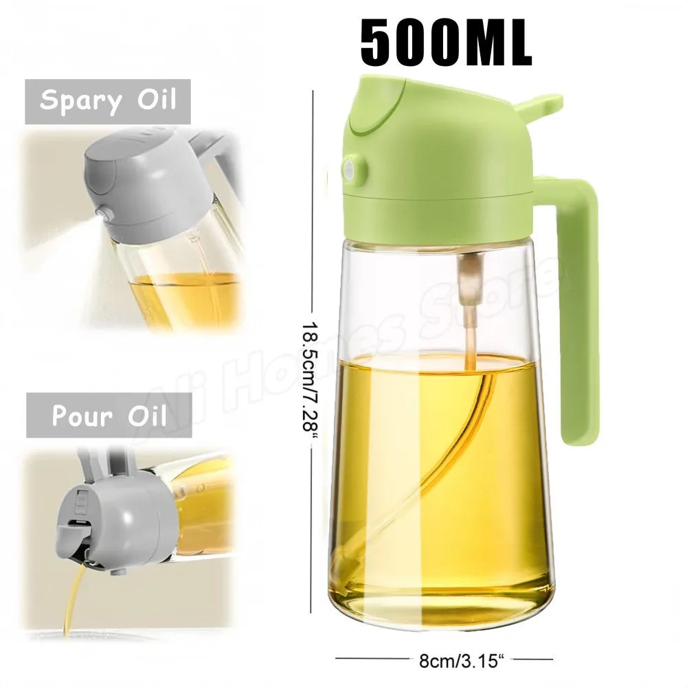 Oil Spray Bottle for Cooking | Reusable Olive Oil Mist Sprayer & Vinegar Dispenser | Food Grade Kitchen Accessory