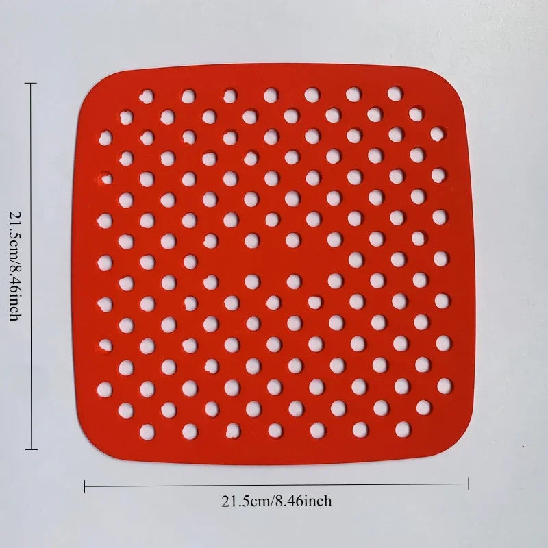 Reusable Air Fryer Liners | Non-Stick Silicone Basket Liner for 5QT & Larger | Dishwasher Safe Parchment Paper Replacement